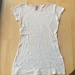 Sheer floral pattern tee shirt